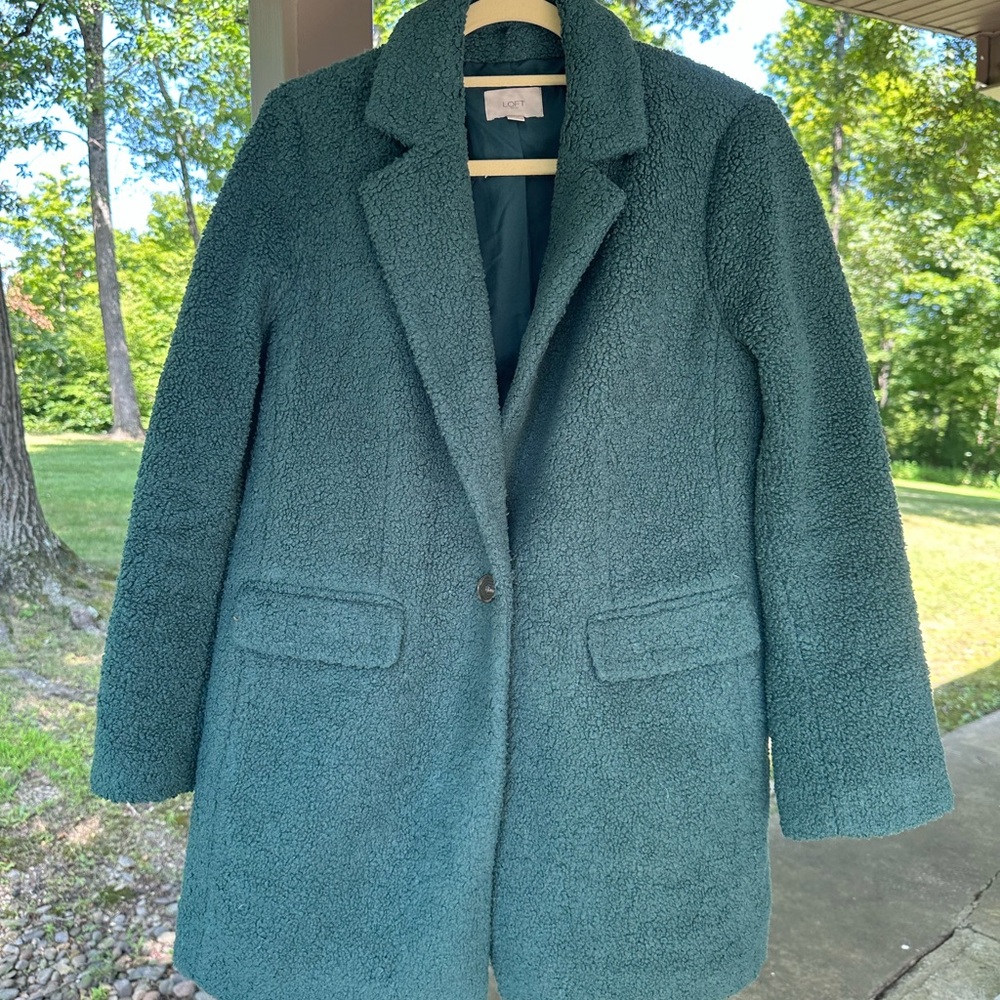 LOFT Teal Teddy Jacket